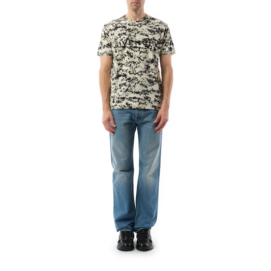 Camo All Over T-Shirt in Beige/Black