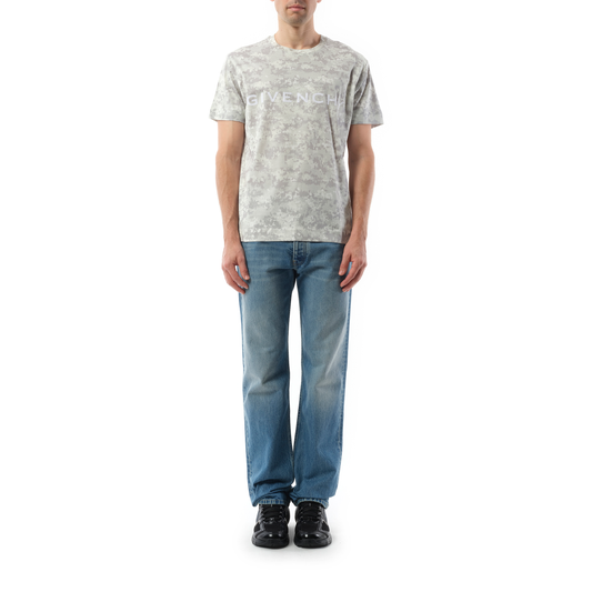 Camo All Over T-Shirt in Pearl Grey