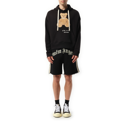 Bear in Mind Over Hoodie in Black/Brown