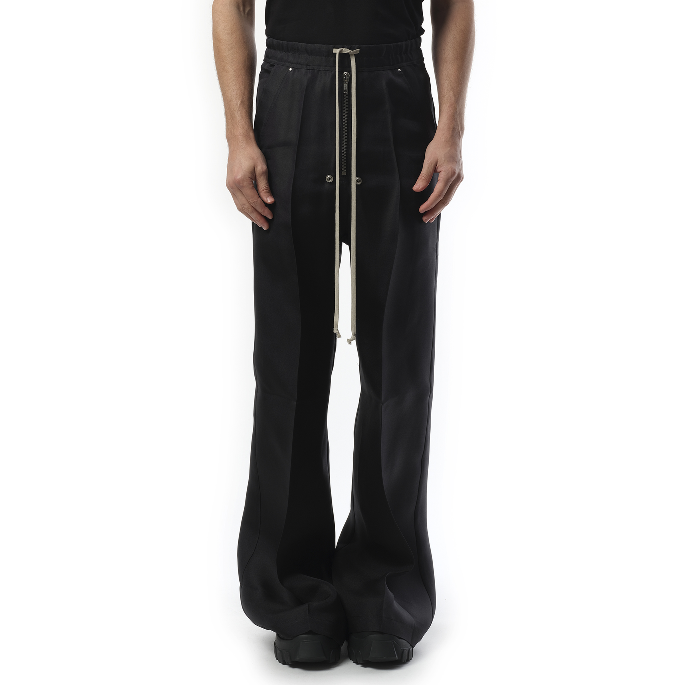 Silk Wide Bela Pants in Black