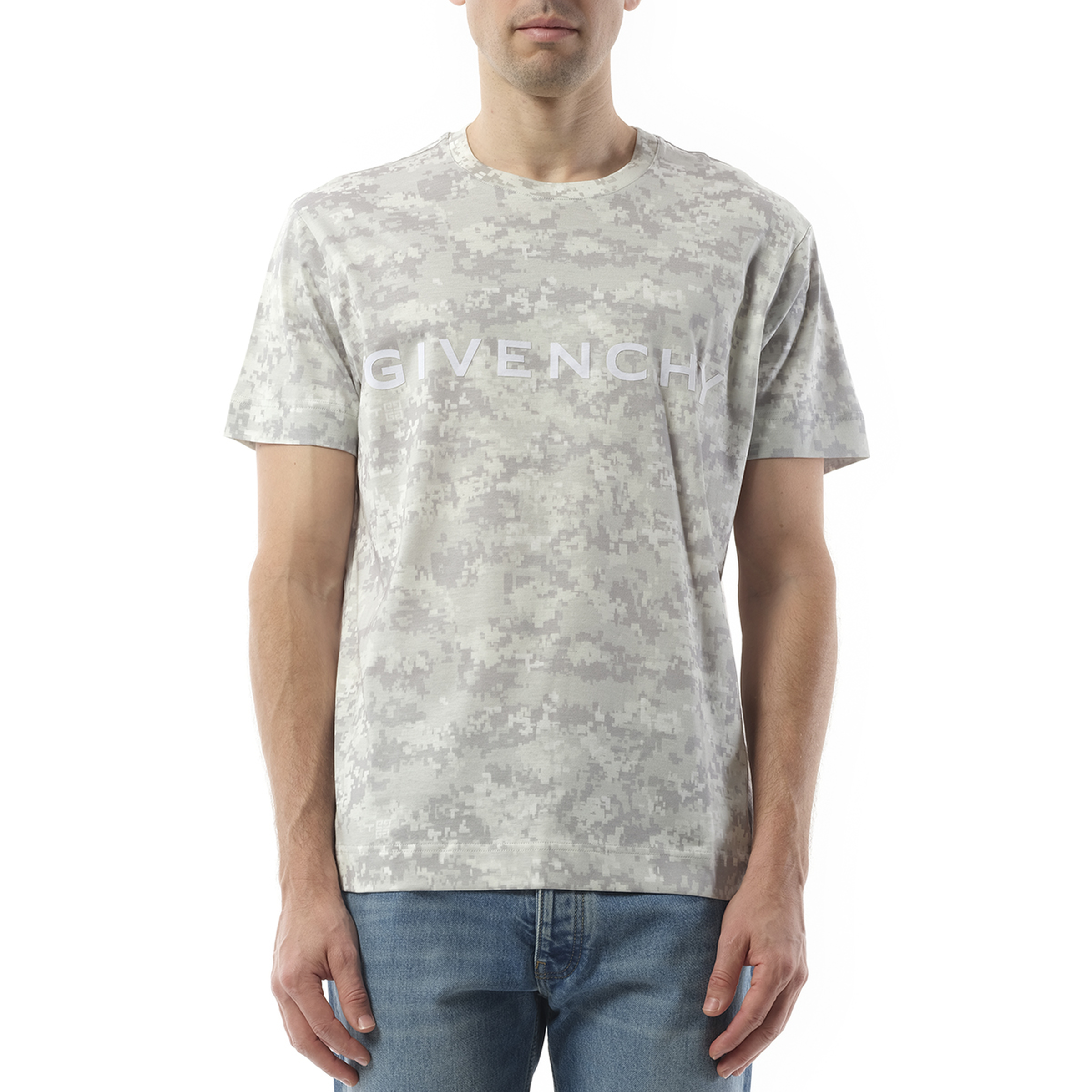 Camo All Over T-Shirt in Pearl Grey