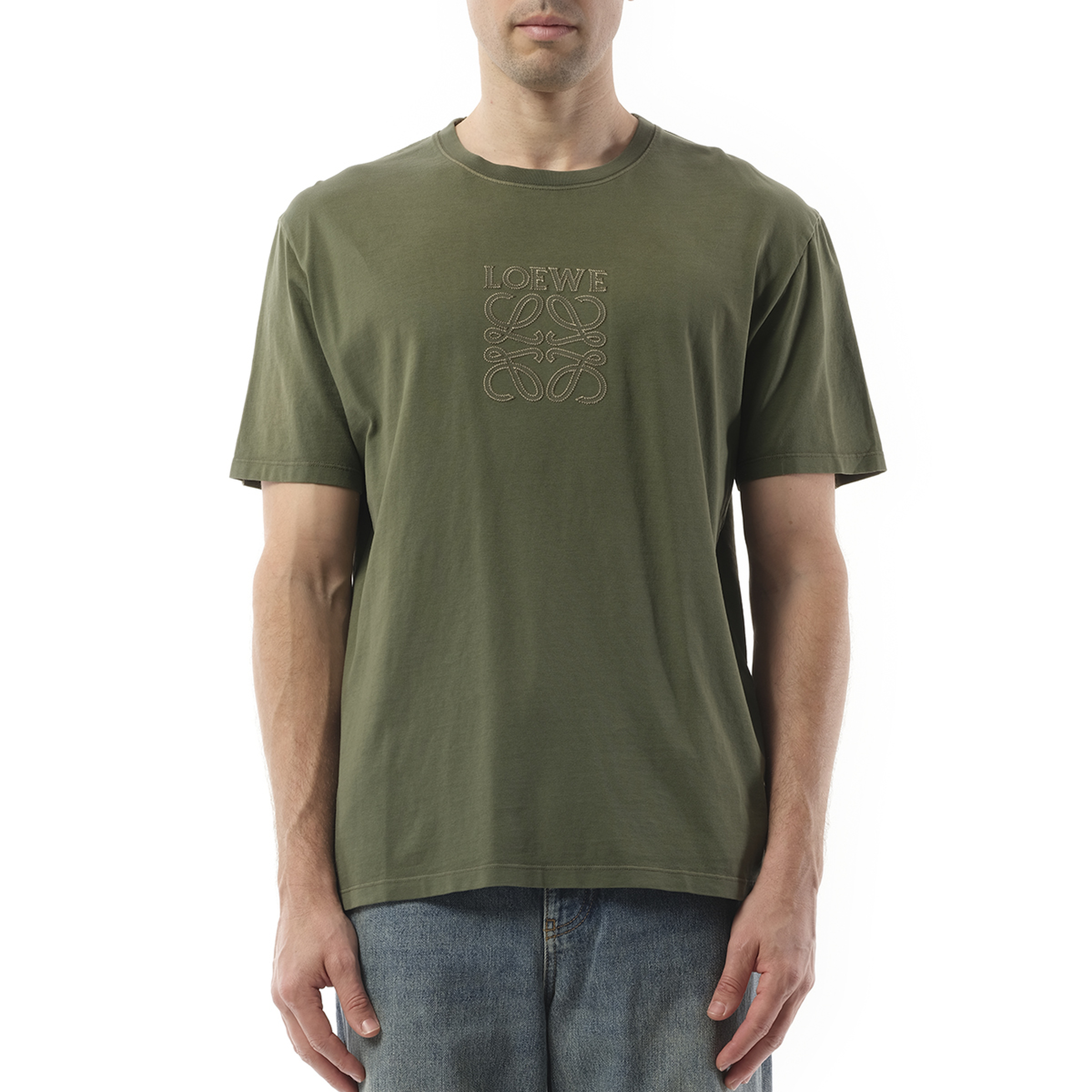 Faded Anagram T-Shirt in Khaki Green