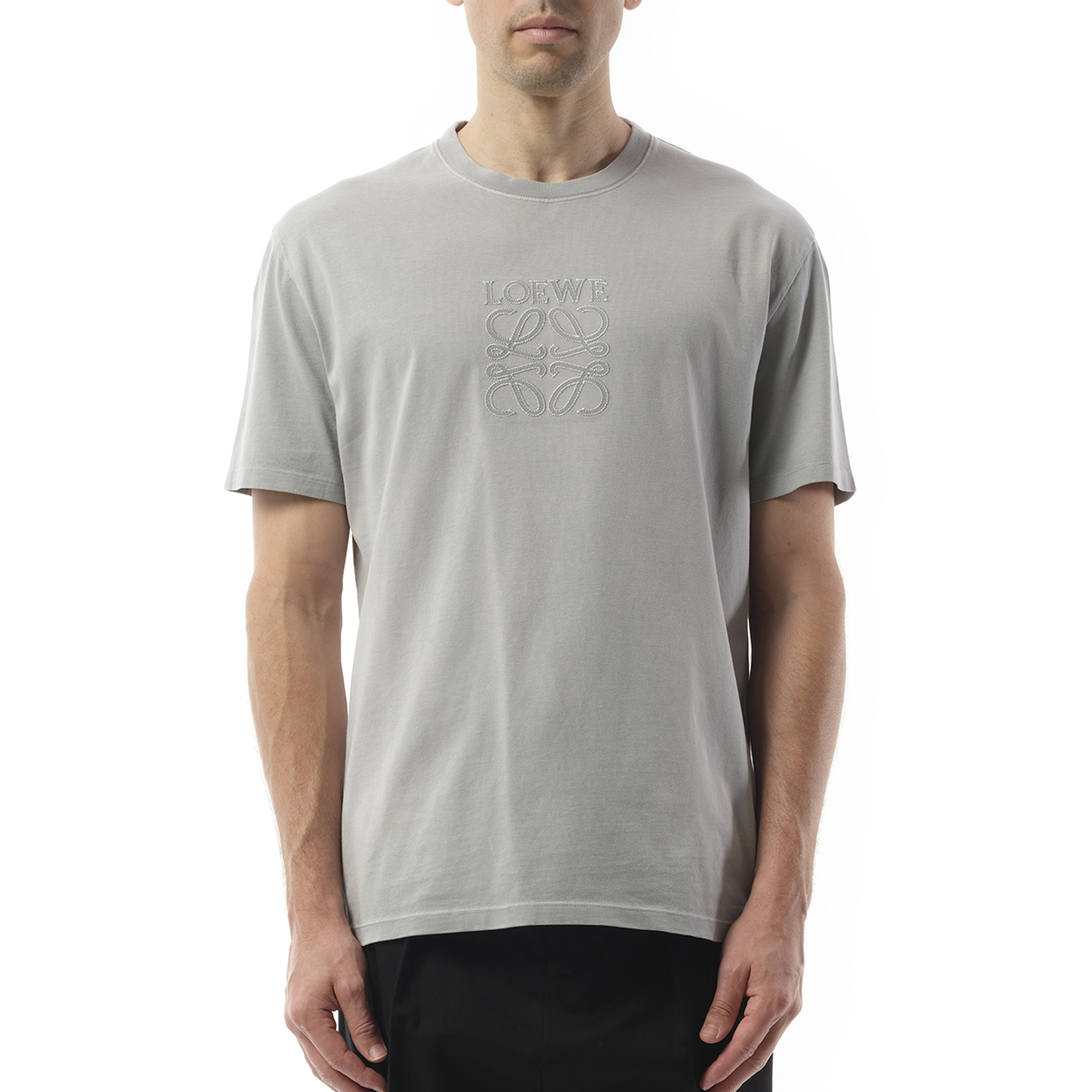 Faded Anagram T-Shirt in Light Grey