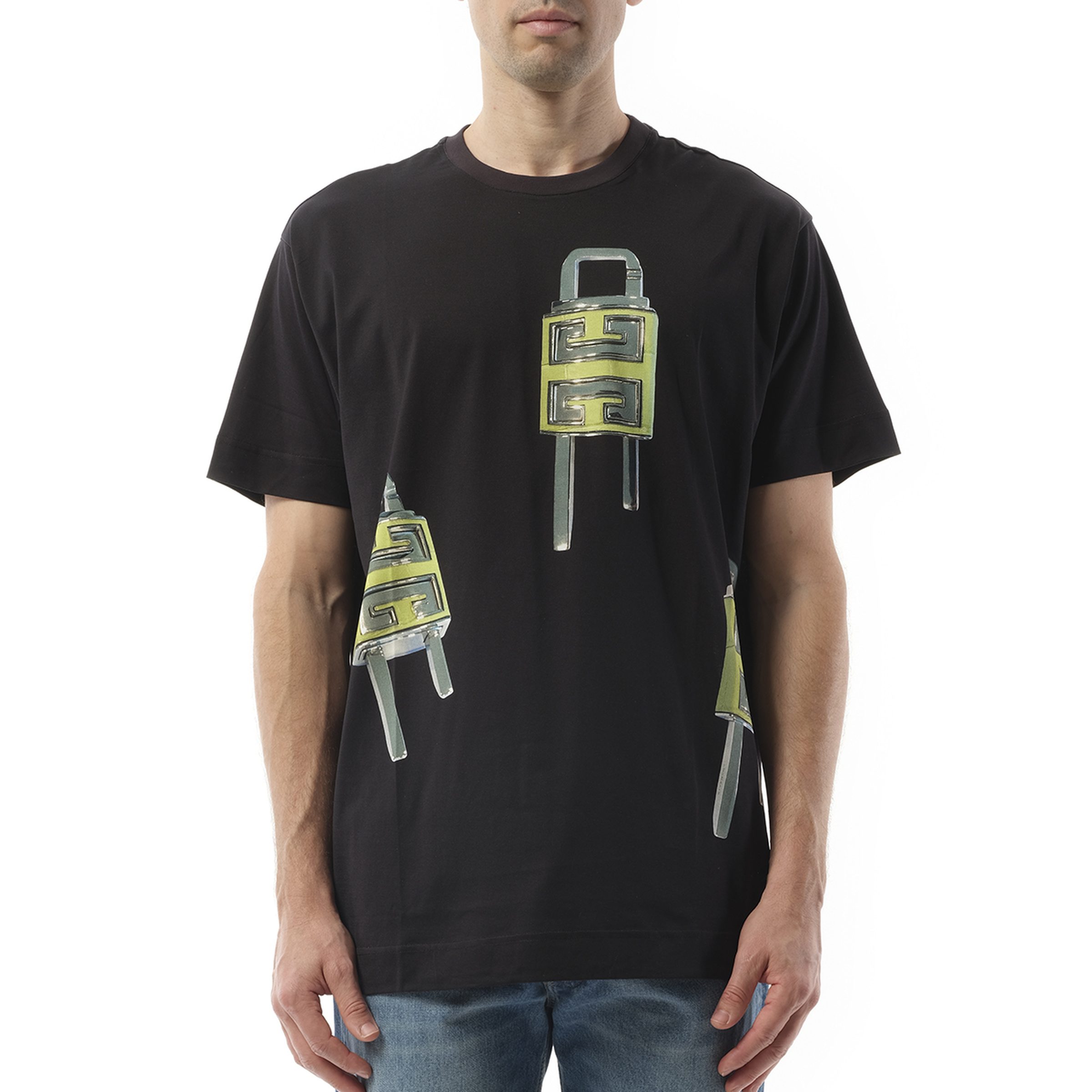 U-Lock Print T-Shirt in Black