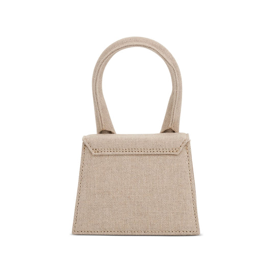 Le Chiquito Mini Leather Bag in Light Grey