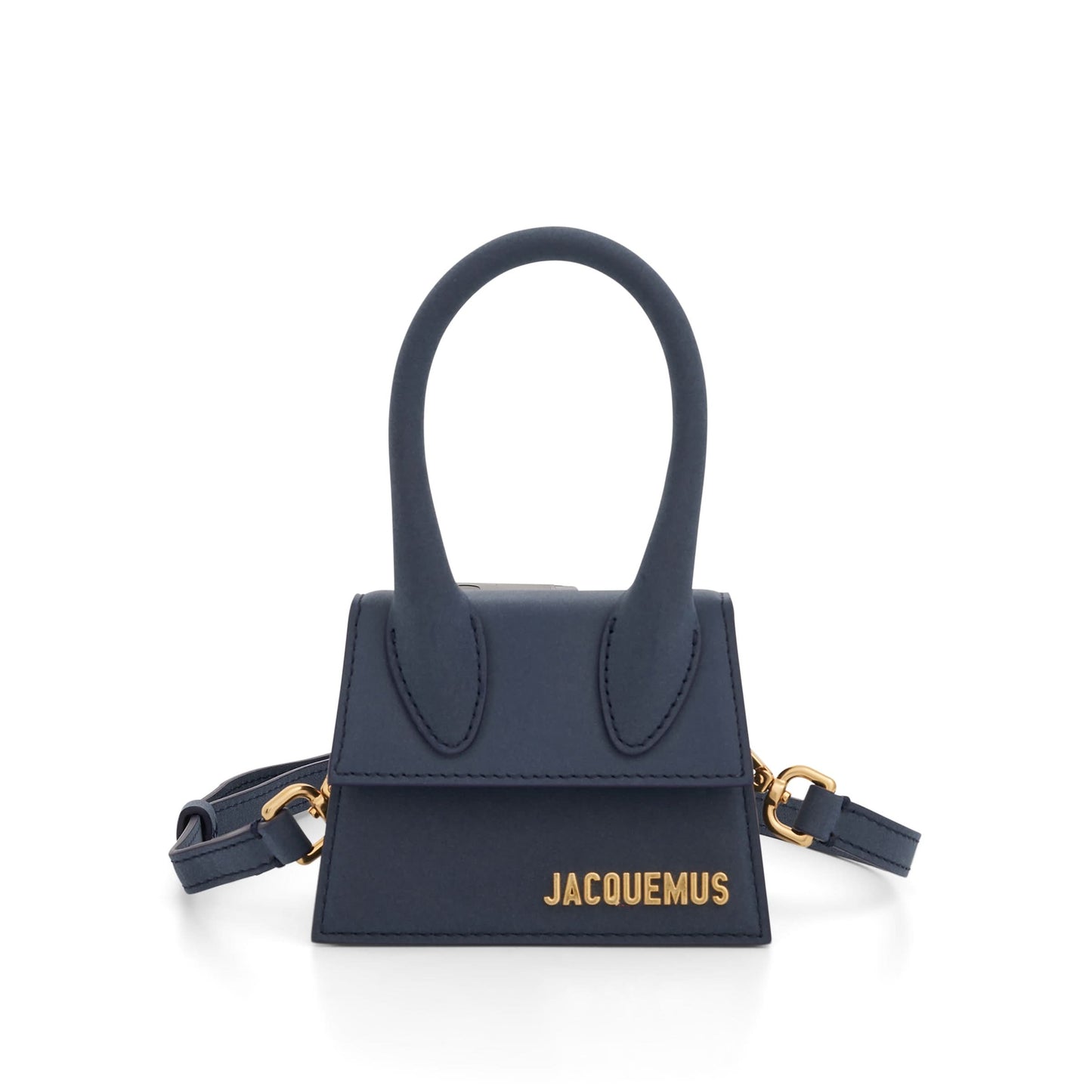 Le Chiquito Mini Leather Bag in Dark Navy