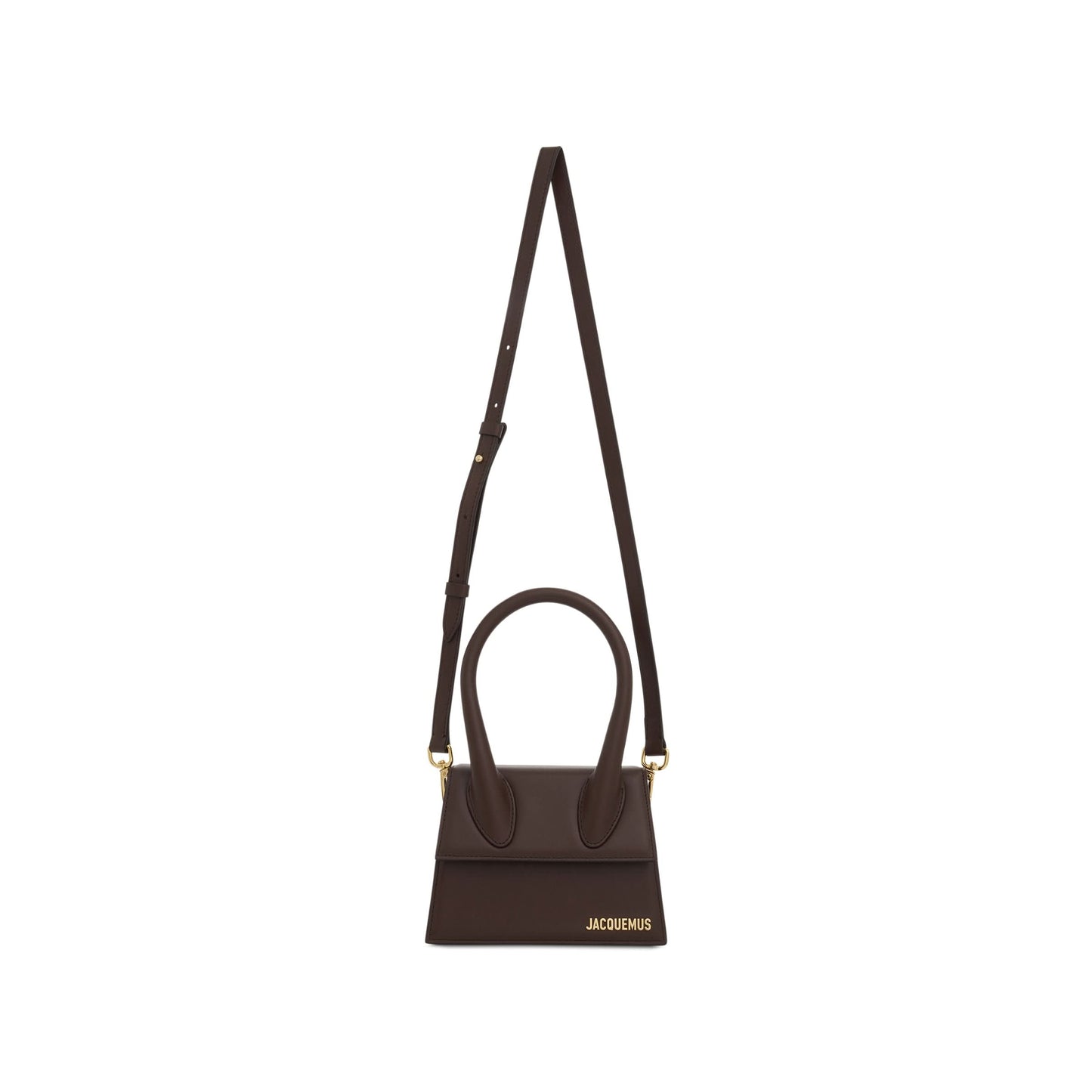 Le Chiquito Moyen Leather Bag in Midnight Brown