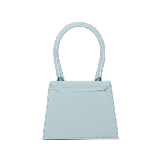 Le Chiquito Moyen Leather Bag in Pale Blue