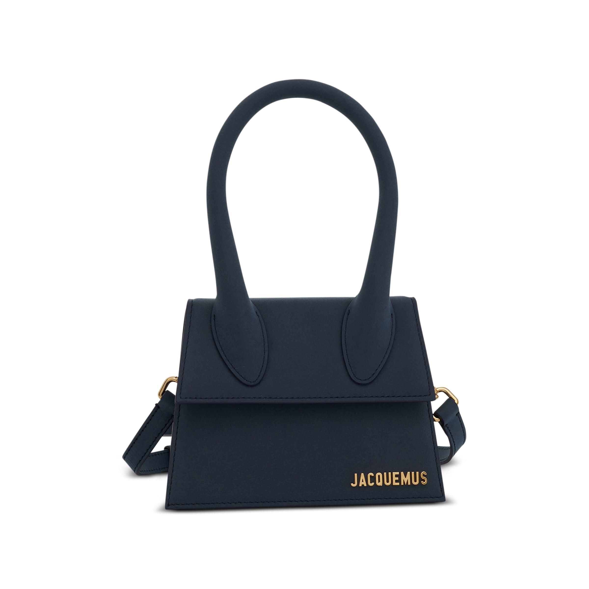 Le Chiquito Moyen Leather Bag in Dark Navy