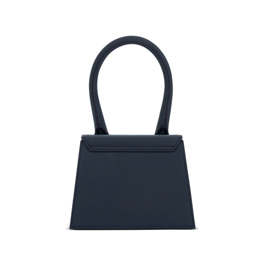 Le Chiquito Moyen Leather Bag in Dark Navy