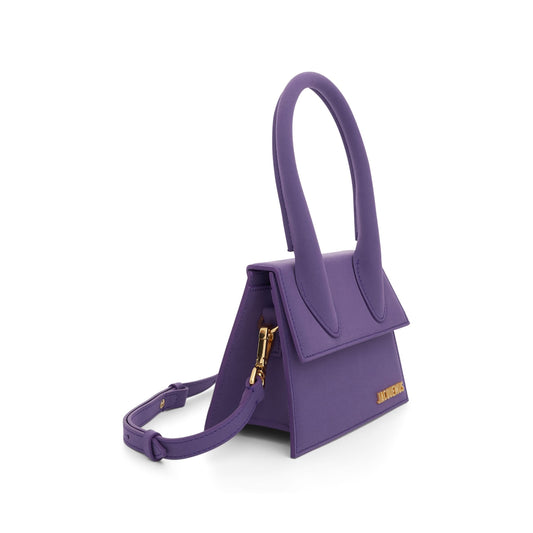 Le Chiquito Moyen Leather Bag in Purple