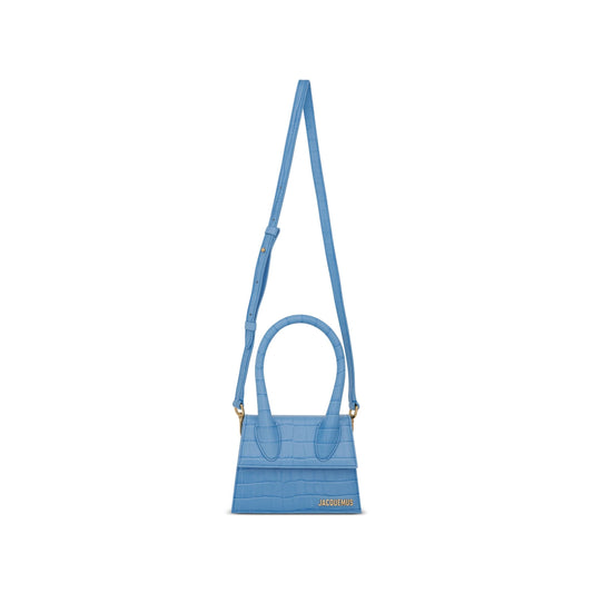 Le Chiquito Moyen Leather Bag in Blue