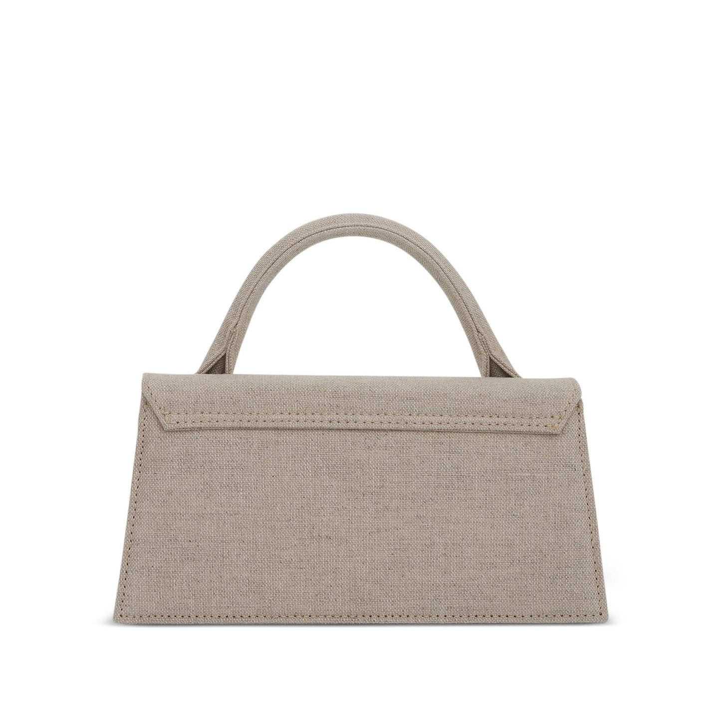 Le Chiquito Long Leather Bag in Light Grey