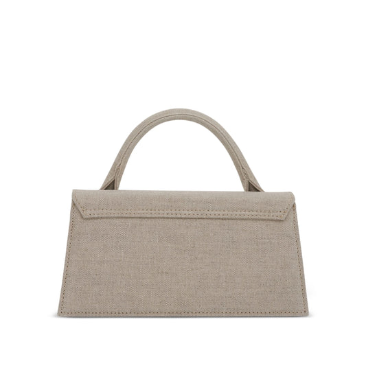 Le Chiquito Long Leather Bag in Light Grey