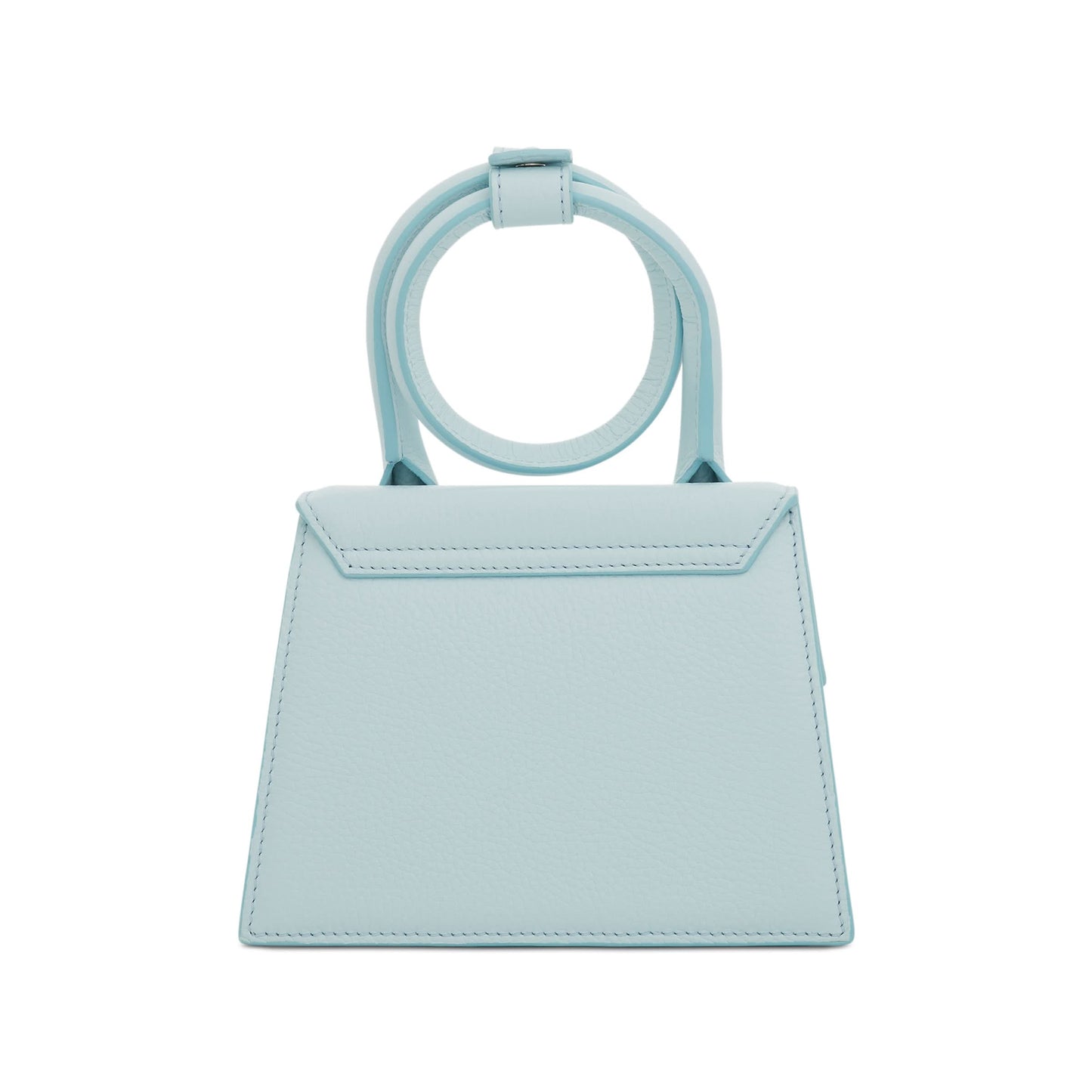 Le Chiquito Noeud Grained Leather Bag in Light Blue