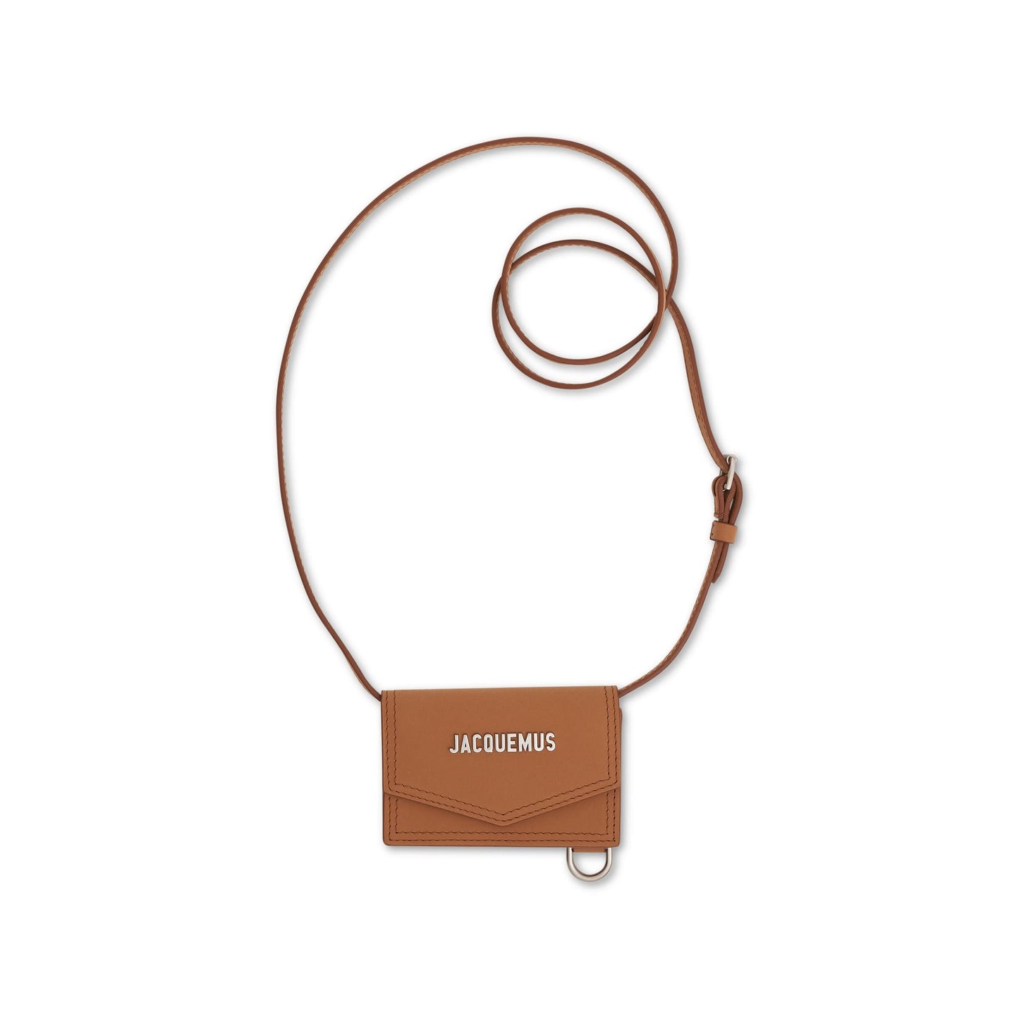 Le Porte Azur Leather Neck Pouch in Light Brown