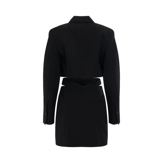 Bari Blazer Mini Dress in Black