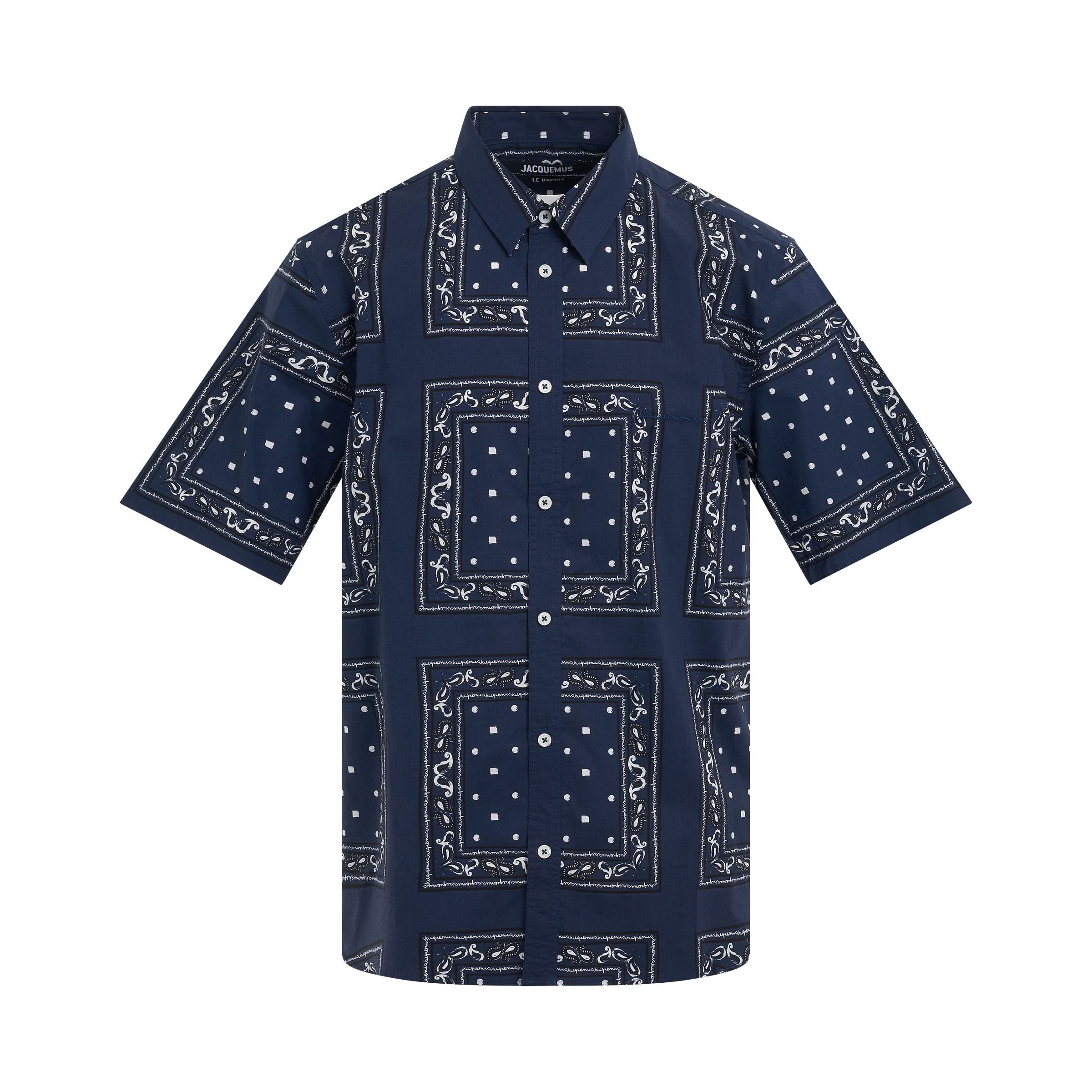 Melo Short Sleeve Shirt in Navy Paisley