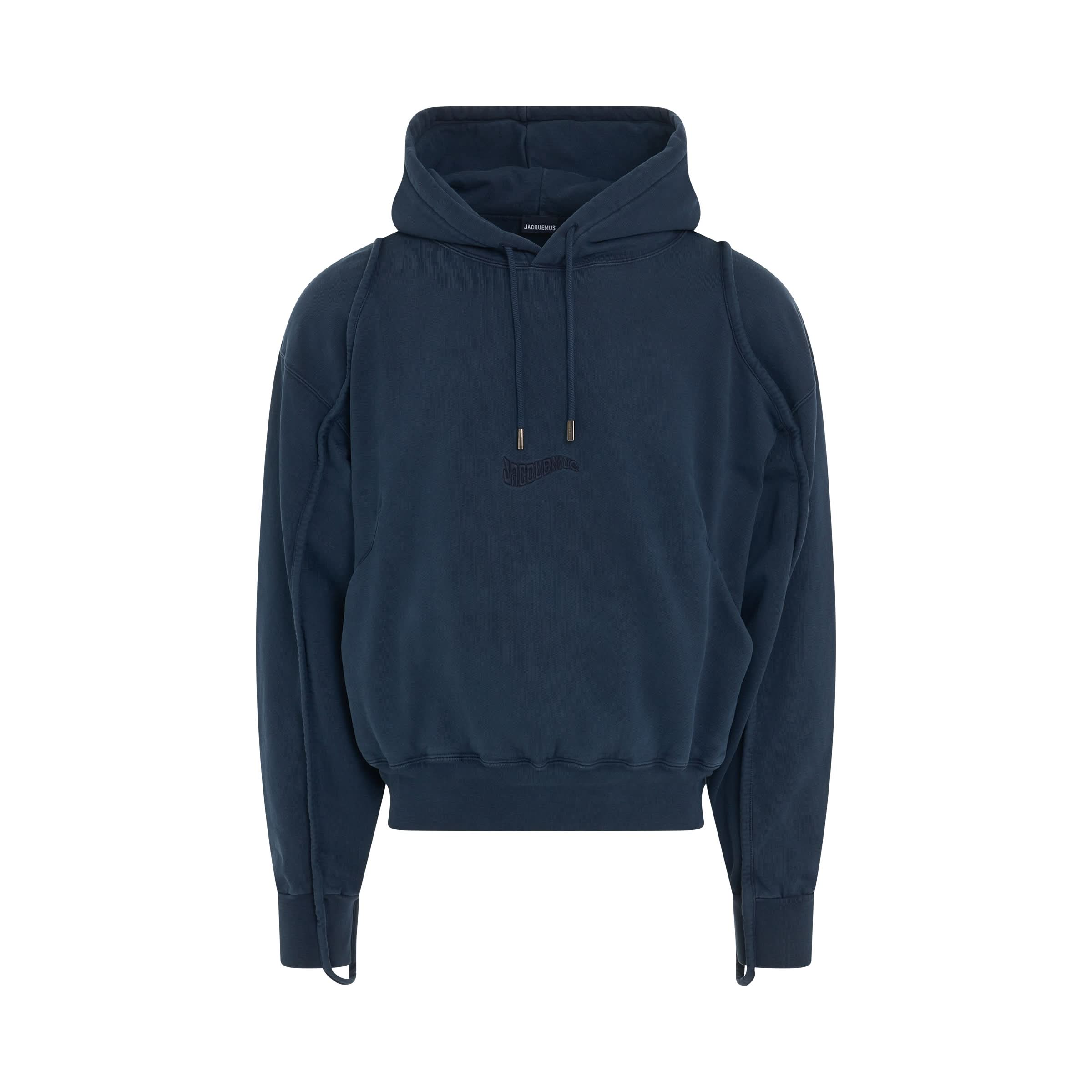 Camargue Clay Logo Hoodie in Dark Navy