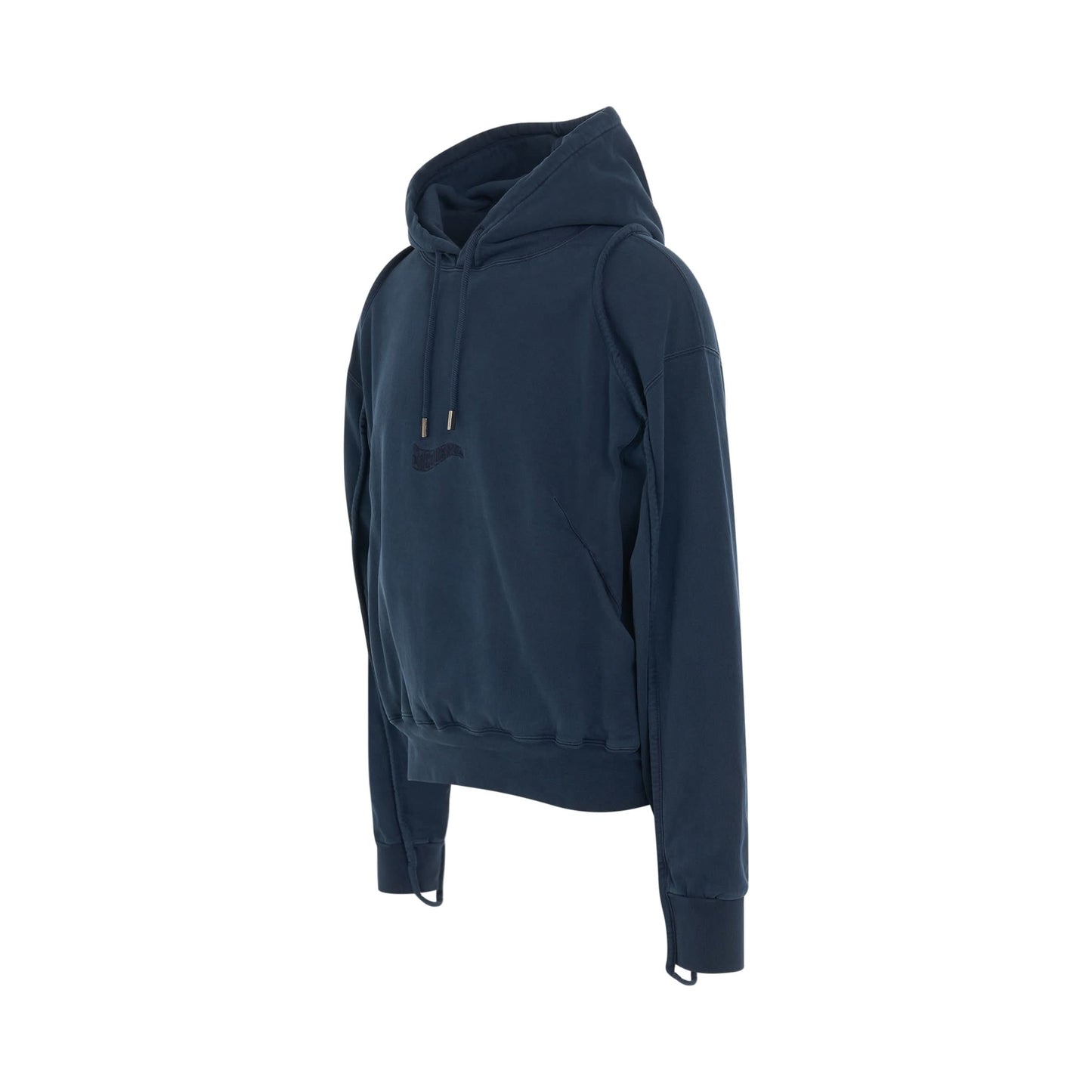 Camargue Clay Logo Hoodie in Dark Navy