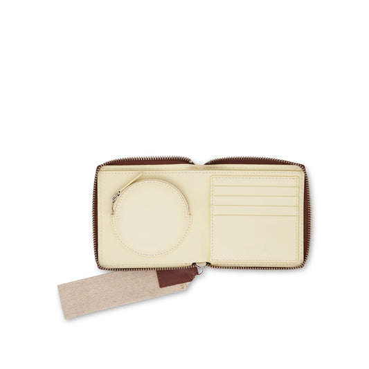 Le Carre Rond Lanyard Square Wallet in Brown