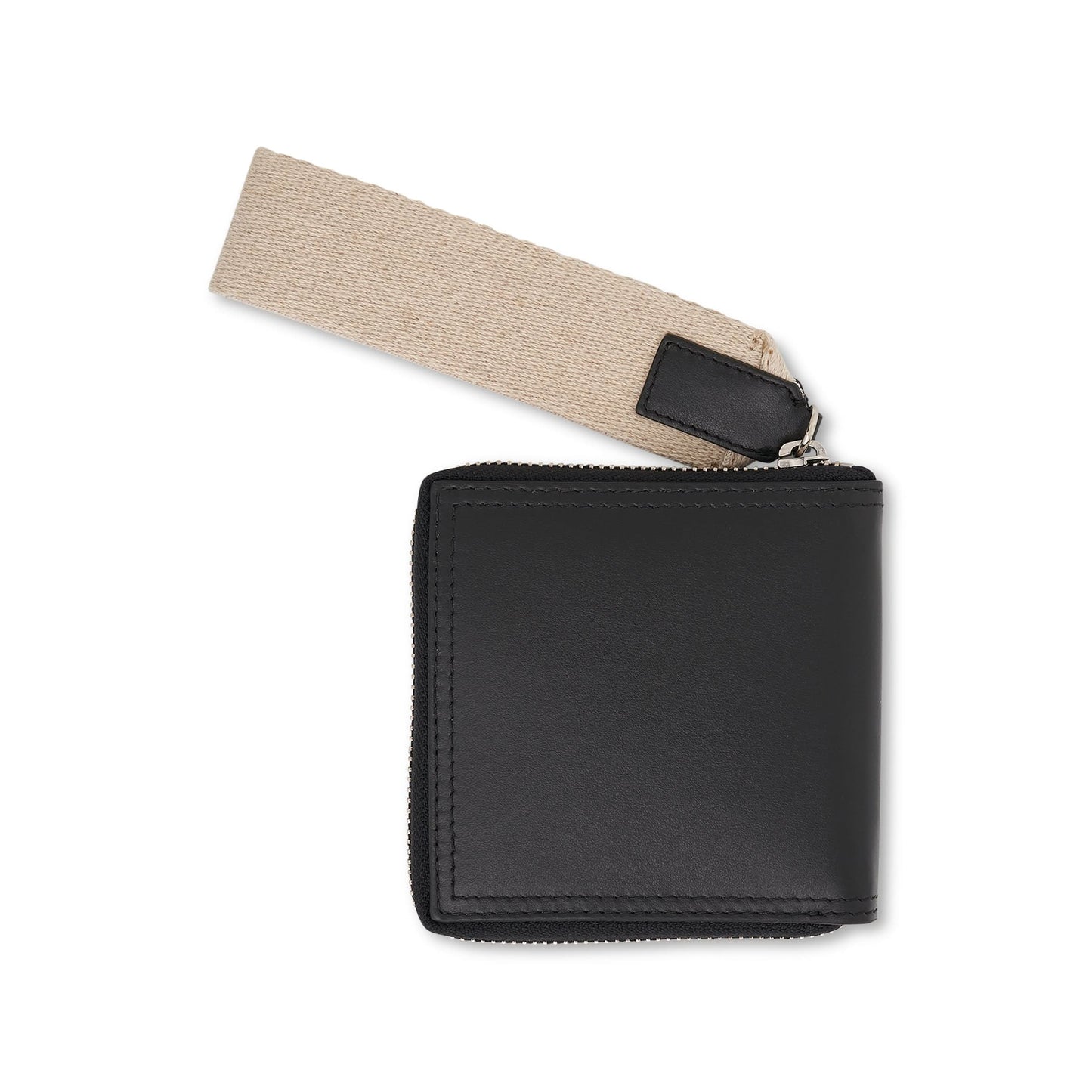 Le Carre Rond Lanyard Square Wallet in Black