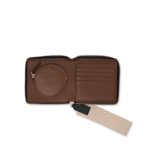 Le Carre Rond Lanyard Square Wallet in Black