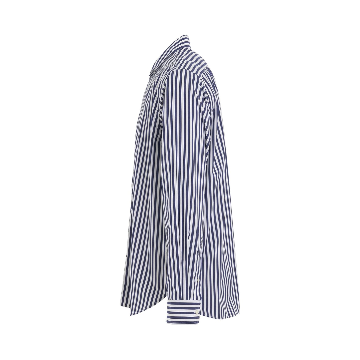 Cotton Poplin Long Sleeve Shirt in Stripe