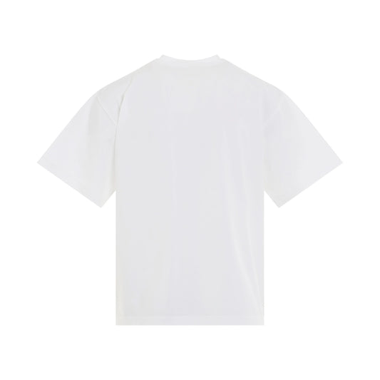 Cotton Jersey Zip T-Shirt in White