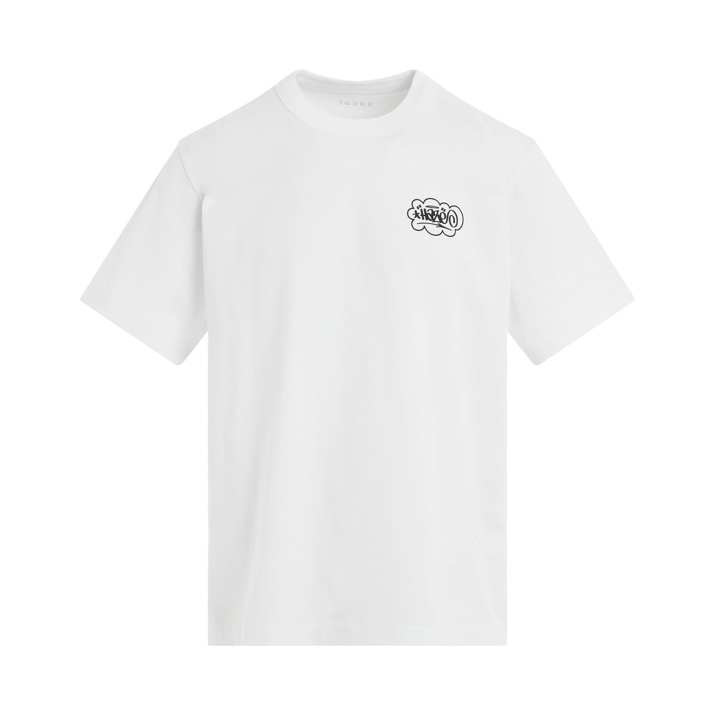 Eric Haze Circle Star T-Shirt in White