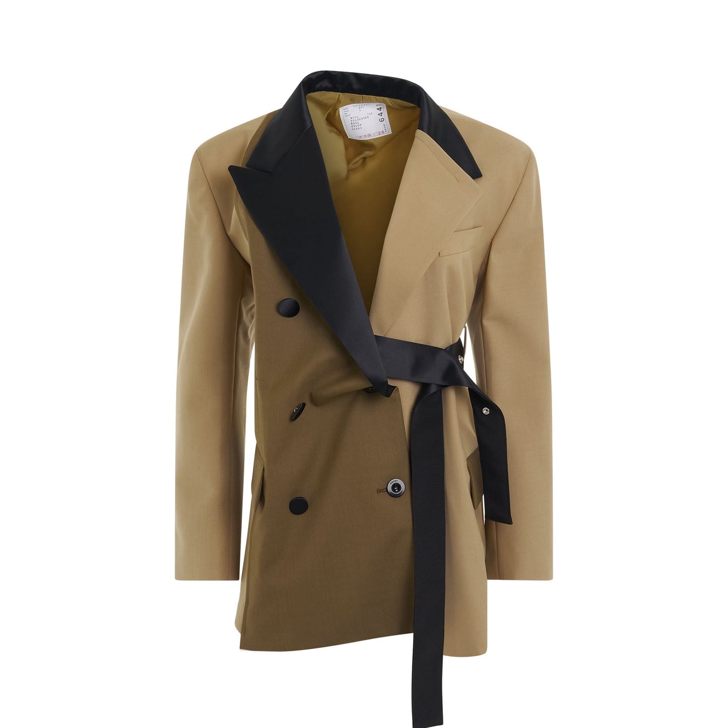 Belted Suiting Jacket in Beige