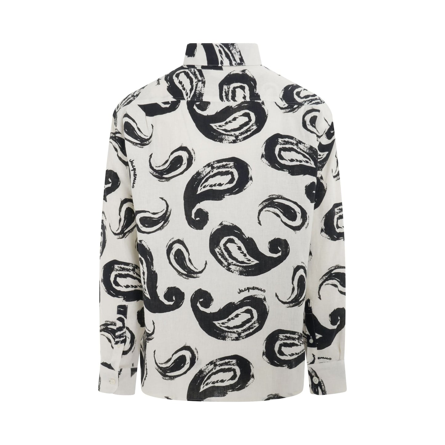 Simon Shirt in White/Black Paisley