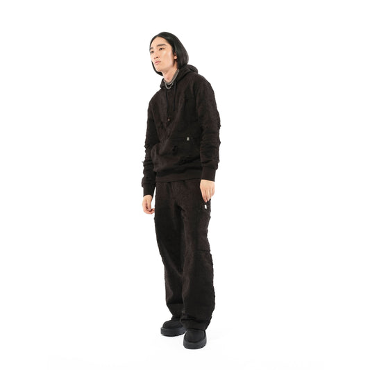 Cargo Treated Sweatpants in Black