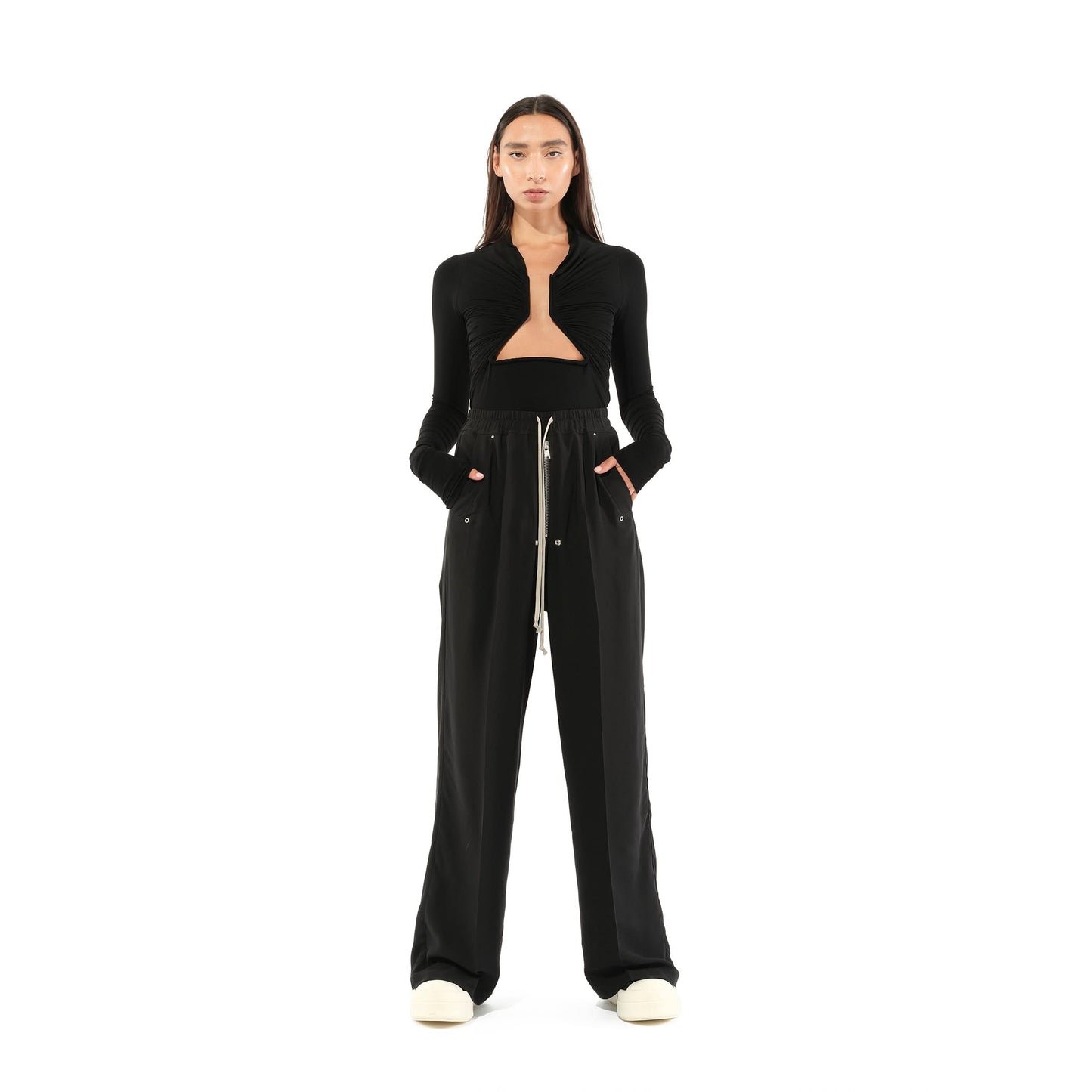 Drawstring Geth Bela Pants in Black