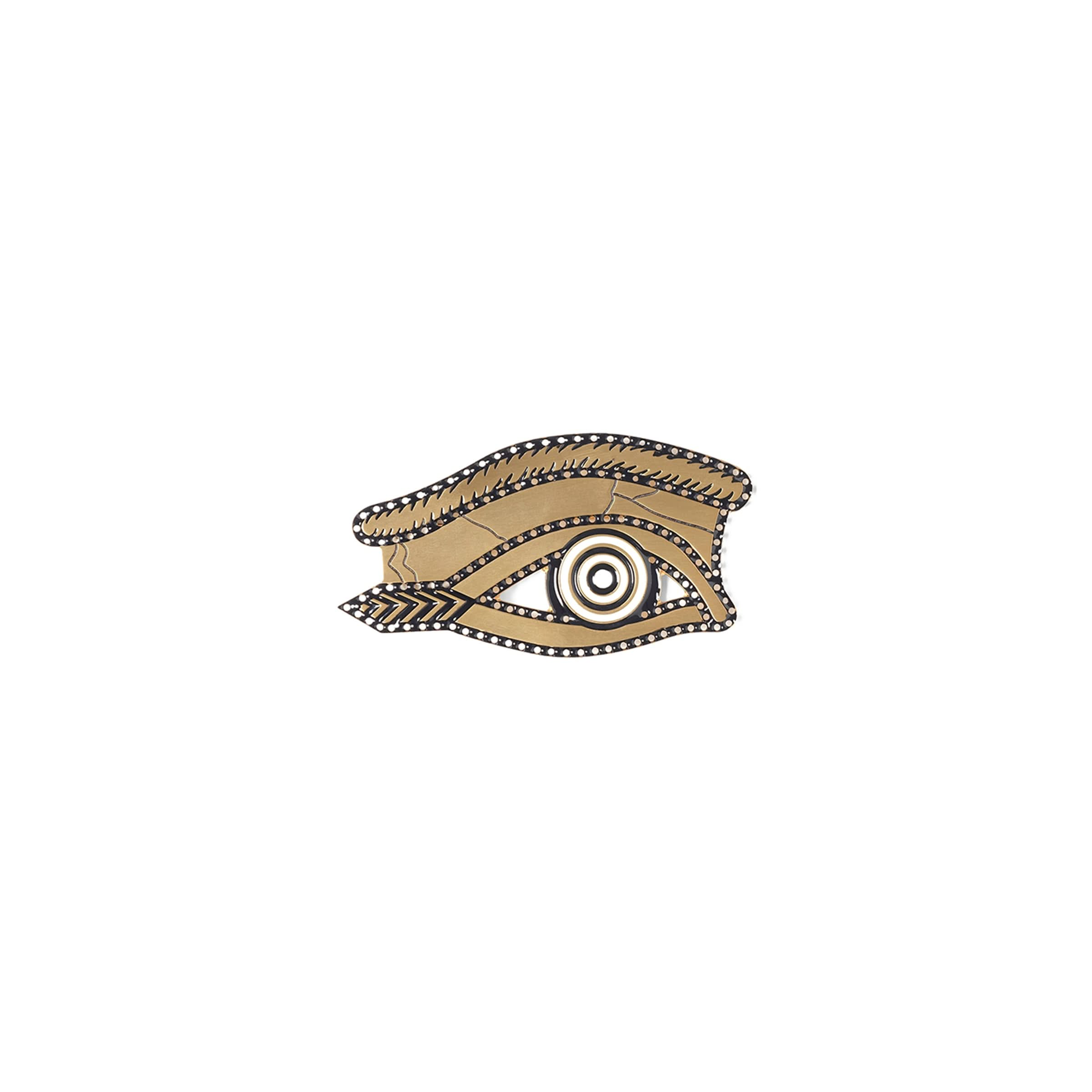 Egyptian Eye Small Brooch in Gold