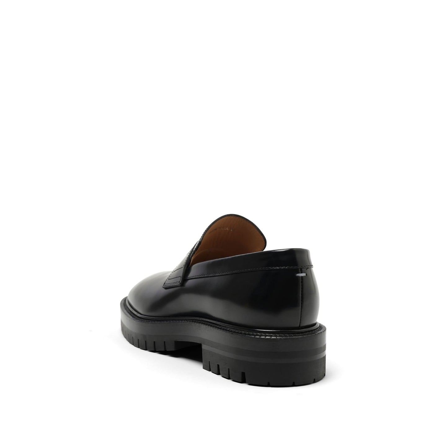 Tabi Leather Loafers Chunky Sole in Black