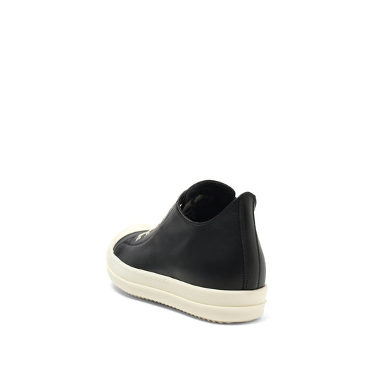 Full Grain Calf Low Sneaker in Black/Milk