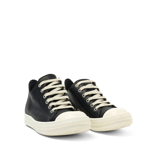 Washed Calf Low Sneaks in Black/Milk