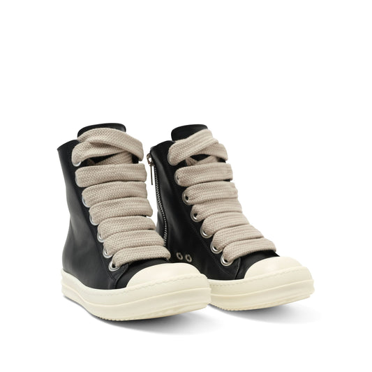 Full Grain Jumbo Laced Sneaker in Black/Pearl/Milk