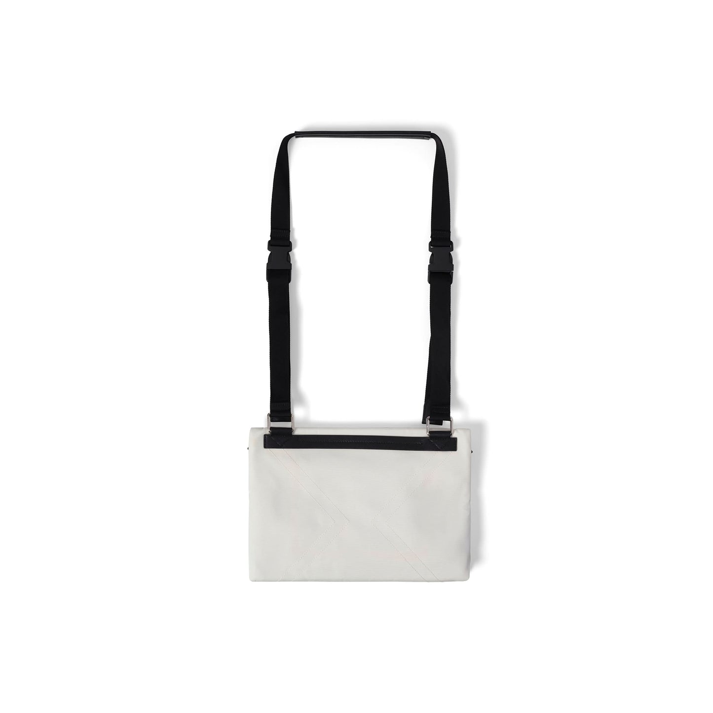 Downtown Flat Crossbody Bag in White/Black