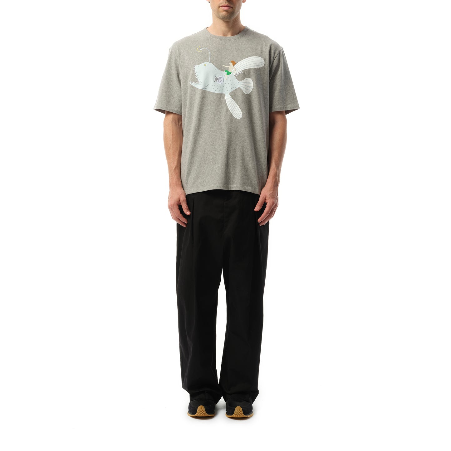 Suna Fujita Anglerfish T-Shirt in Grey Melange