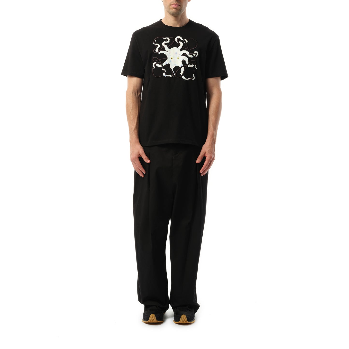 Suna Fujita Octopus Print T-Shirt in Black