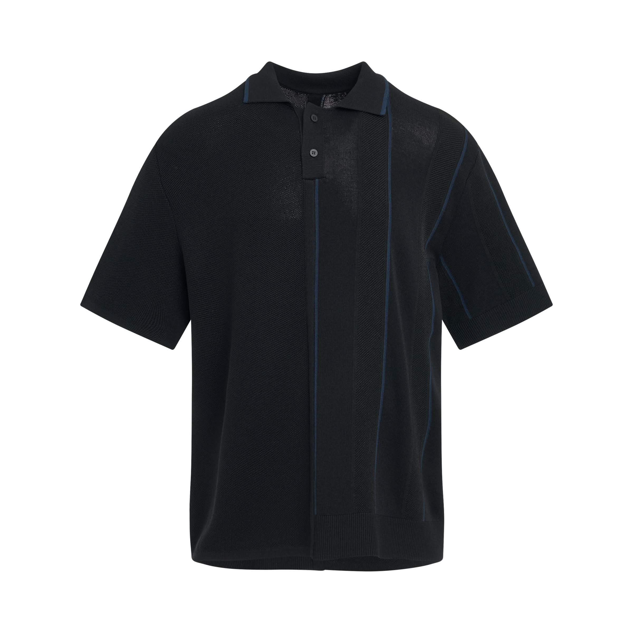 Juego Striped Polo in Black