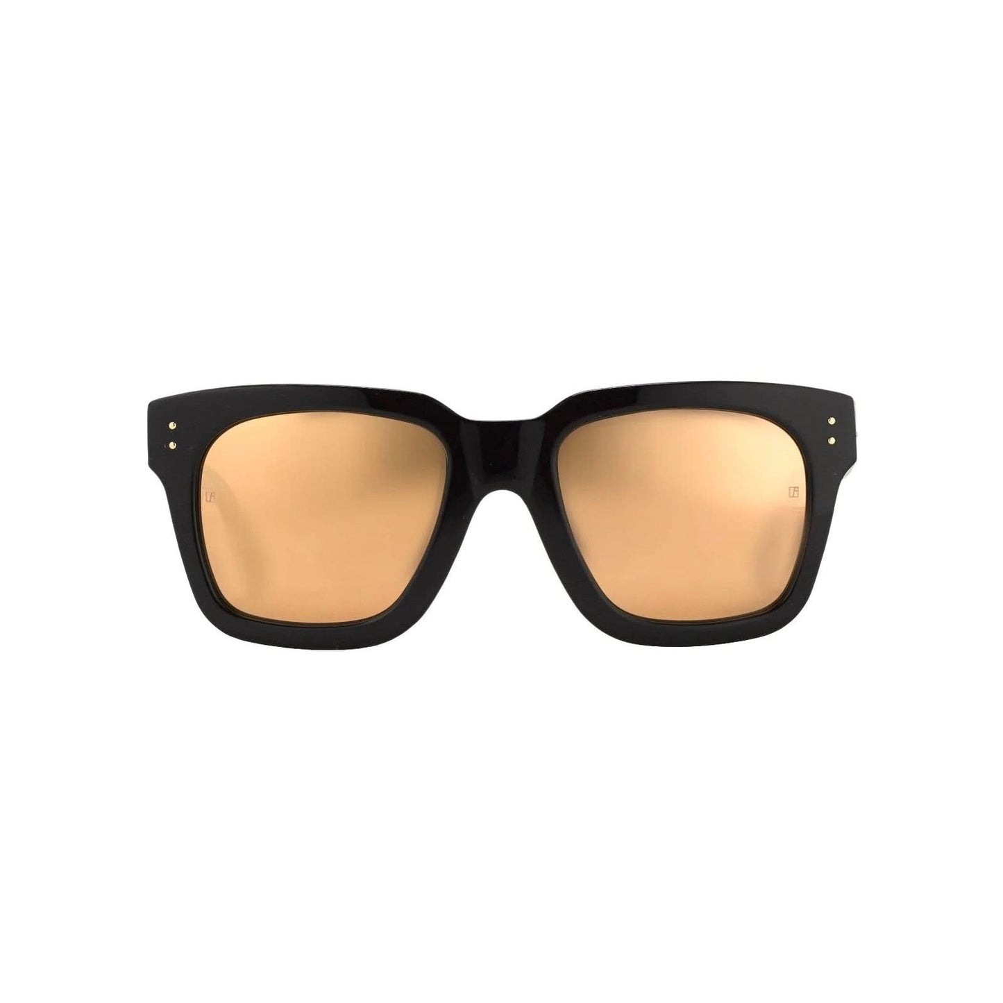 Linda Farrow Black/ Gold Lens in Black