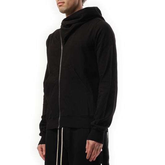 Cotton Jersey Mountain Hoodie in Black