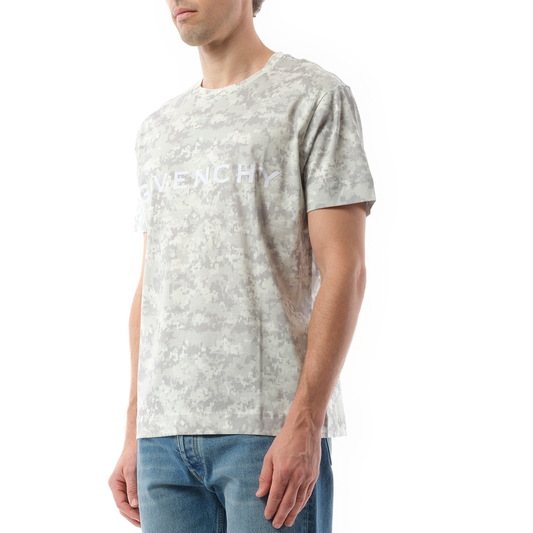 Camo All Over T-Shirt in Pearl Grey