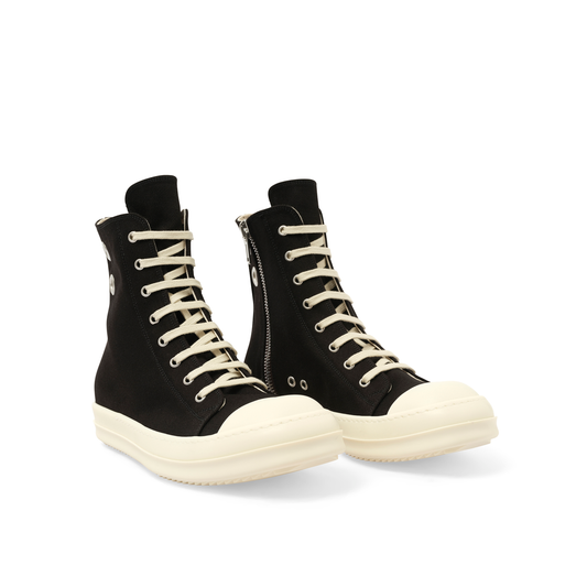 Gimp Eyelet Sneaks in Black/Milk