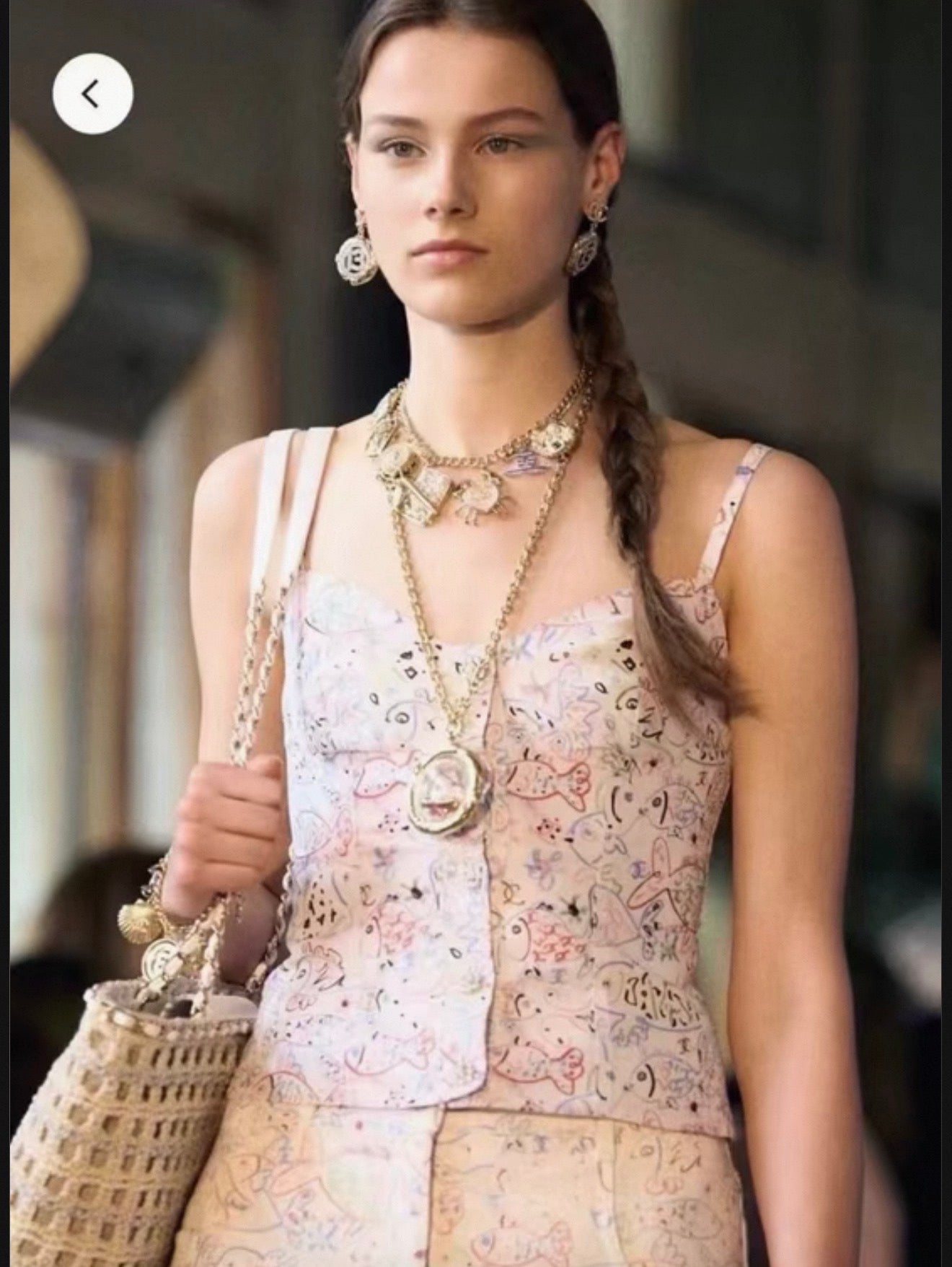 Chanel 25C fish print top