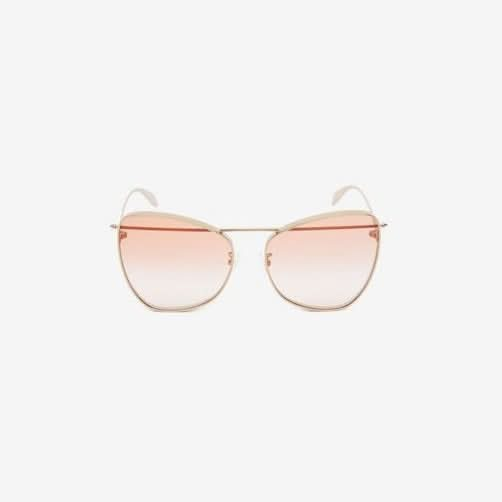 Cat Eye Frame Sunglasses in Gold/Orange