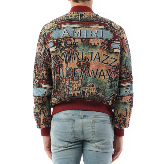 Amiri Jazz Hideaway Bomber in Multicolour